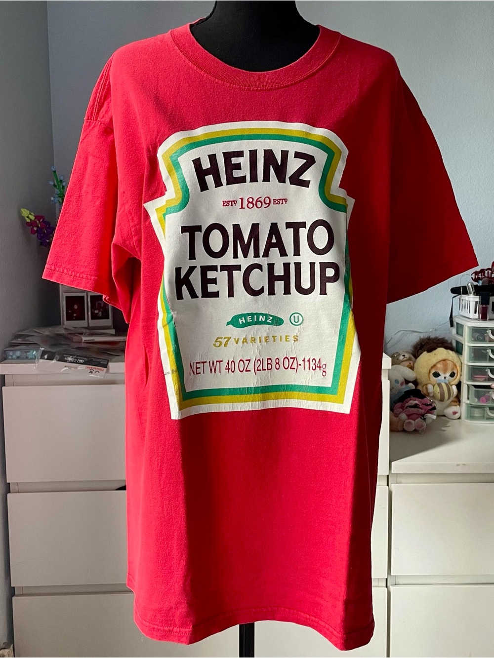 Gildan Heinz Tomato Ketchup Graphic Red T-Shirt Unisex Adult Men’s Size Large